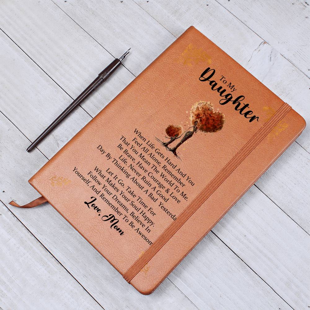 DAUGHTER BE AWESOME GRAPHIC LEATHER JOURNAL