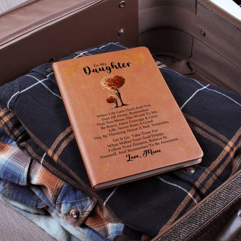 DAUGHTER BE AWESOME GRAPHIC LEATHER JOURNAL