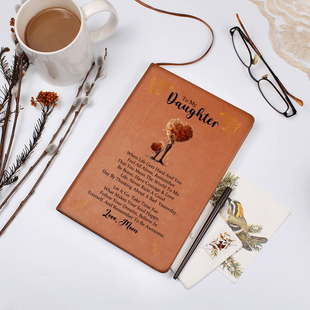 DAUGHTER BE AWESOME GRAPHIC LEATHER JOURNAL
