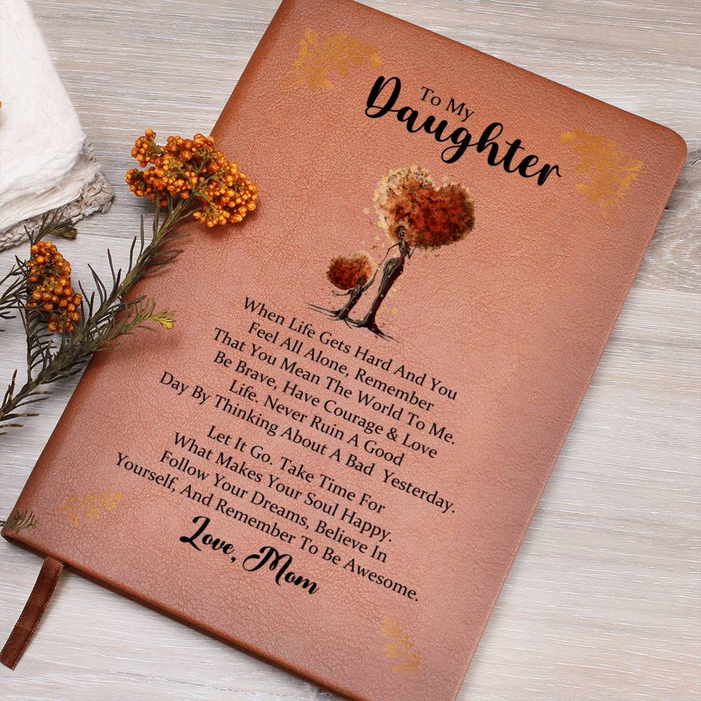 DAUGHTER BE AWESOME GRAPHIC LEATHER JOURNAL