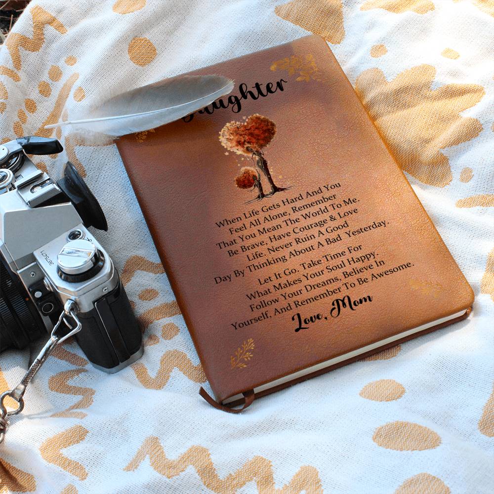 DAUGHTER BE AWESOME GRAPHIC LEATHER JOURNAL