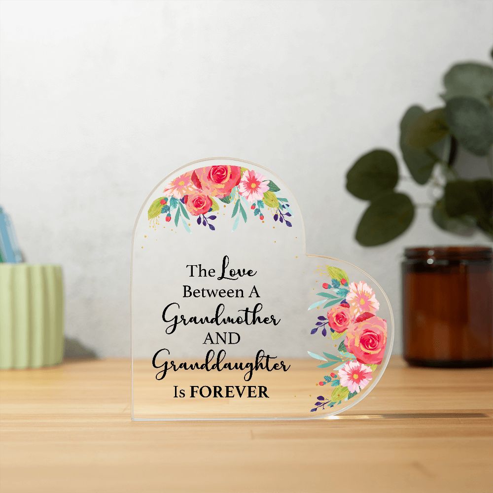 The Love Between Forever Heart Acrylic Plaque