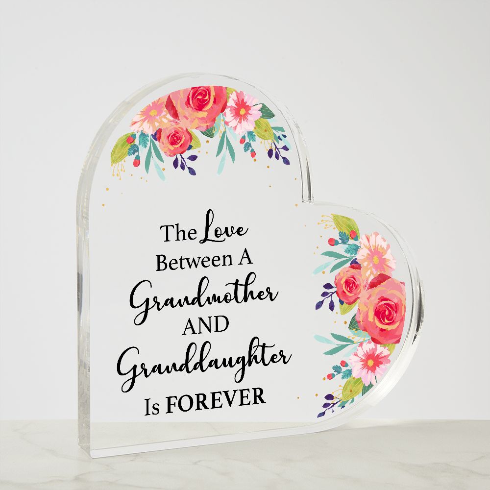 The Love Between Forever Heart Acrylic Plaque
