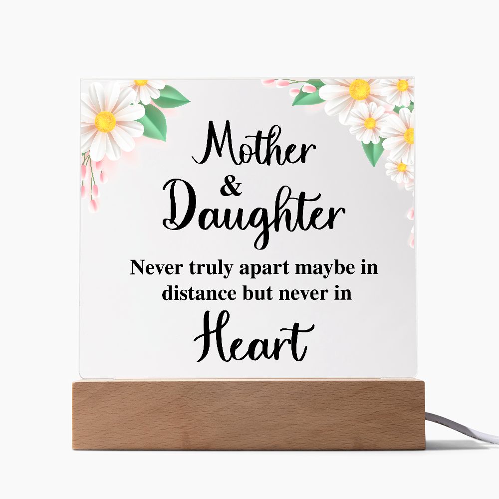 Mother Daughter Never Apart Acrylic Plaque