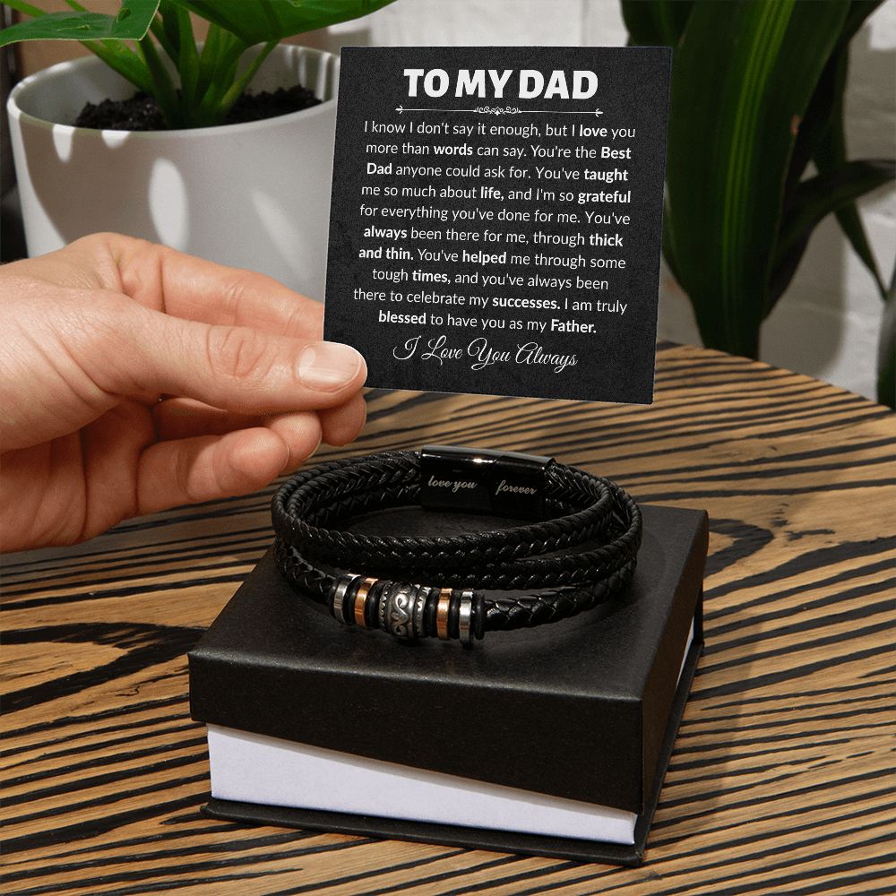 More Than Words Can Say -Men's Love You Forever Bracelet