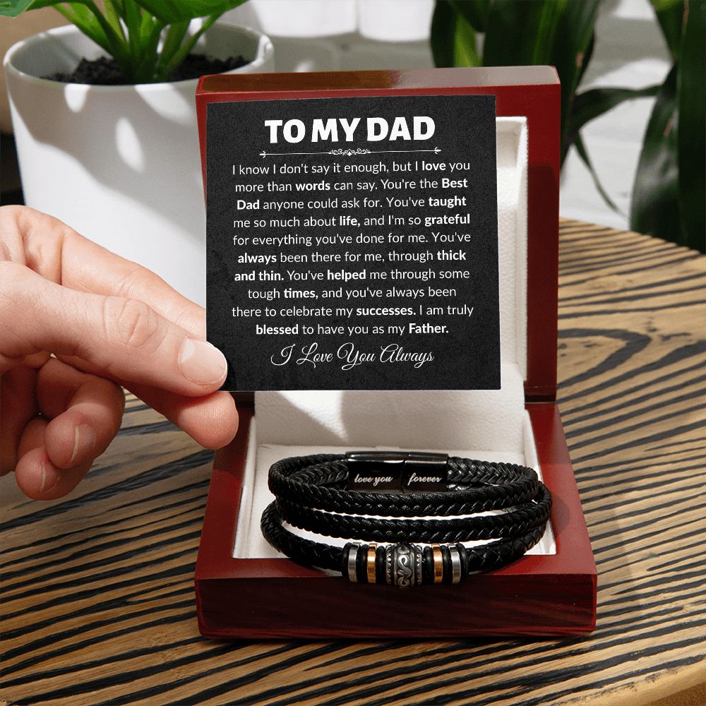 More Than Words Can Say -Men's Love You Forever Bracelet