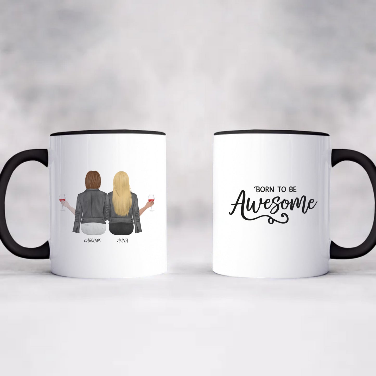 Custom Ladies Accent Coffee Mug, 11oz