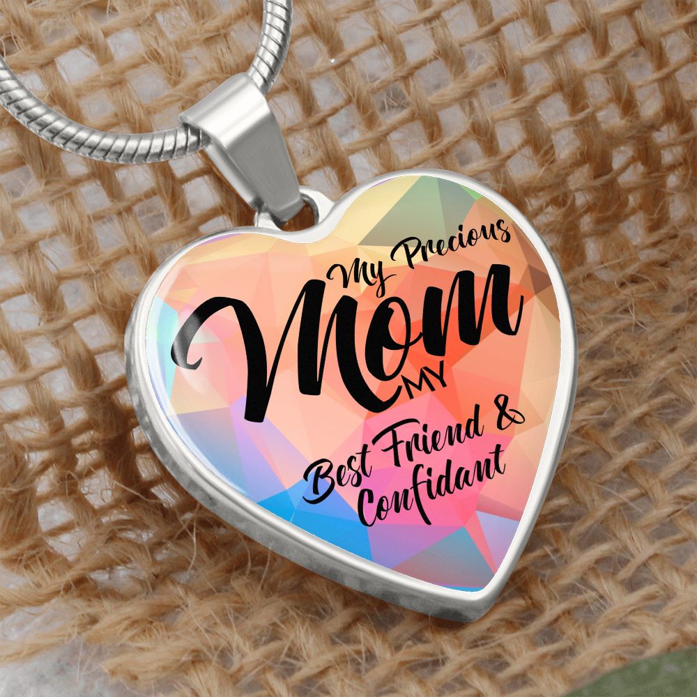 Precious Mom Heart Pendant Necklace