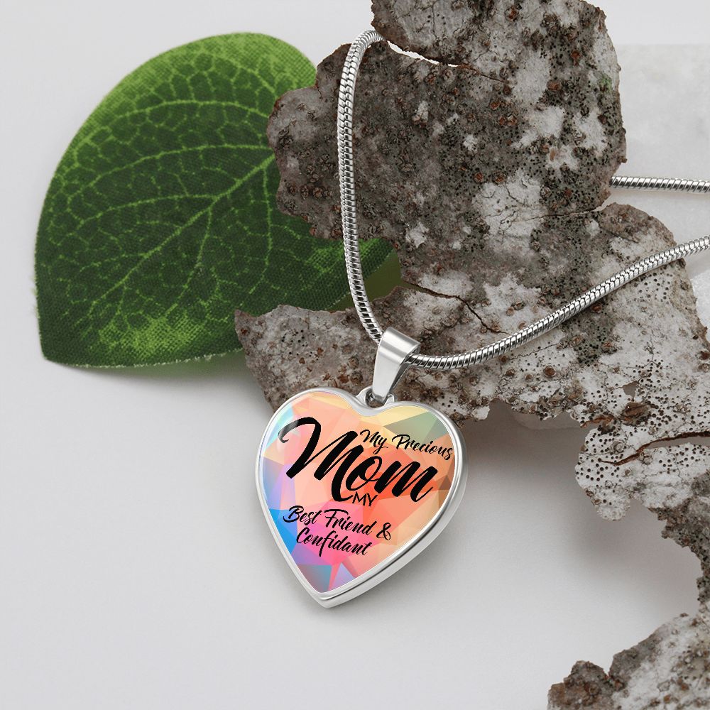 Precious Mom Heart Pendant Necklace