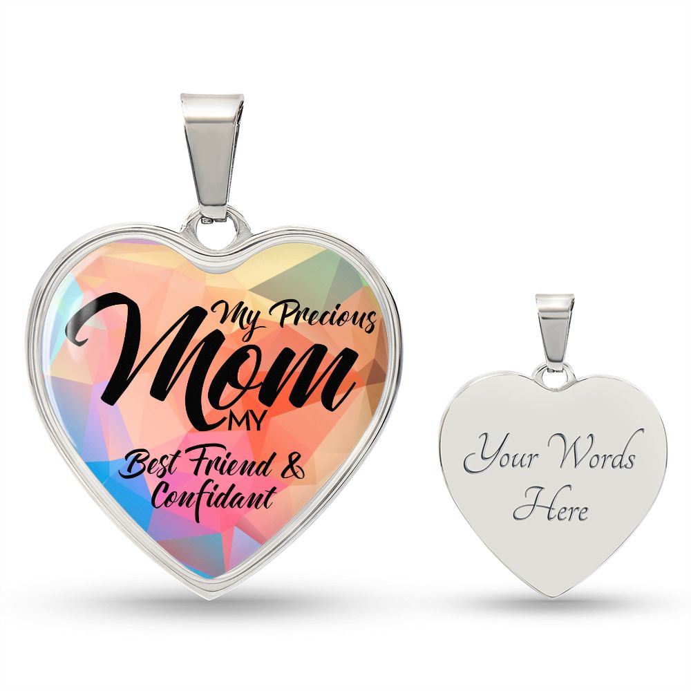 Precious Mom Heart Pendant Necklace