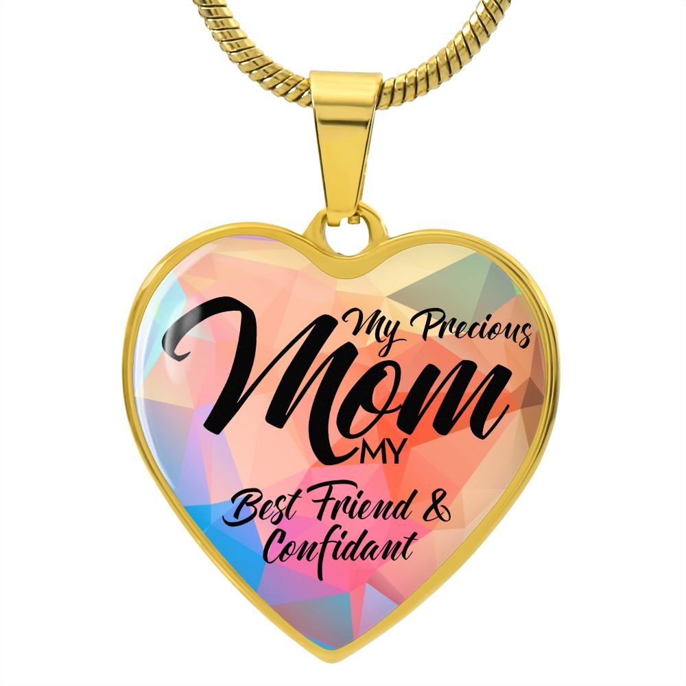 Precious Mom Heart Pendant Necklace