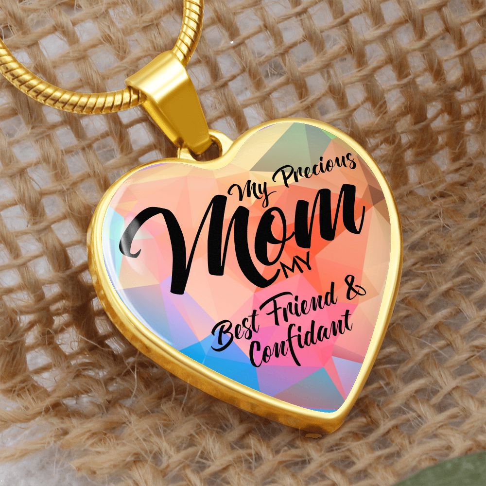 Precious Mom Heart Pendant Necklace