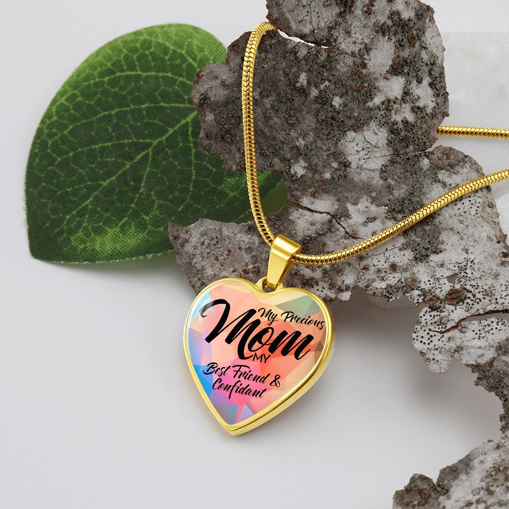 Precious Mom Heart Pendant Necklace