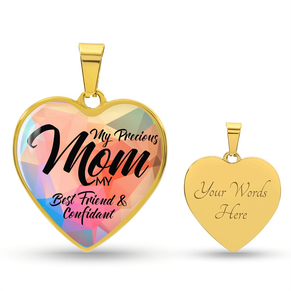 Precious Mom Heart Pendant Necklace