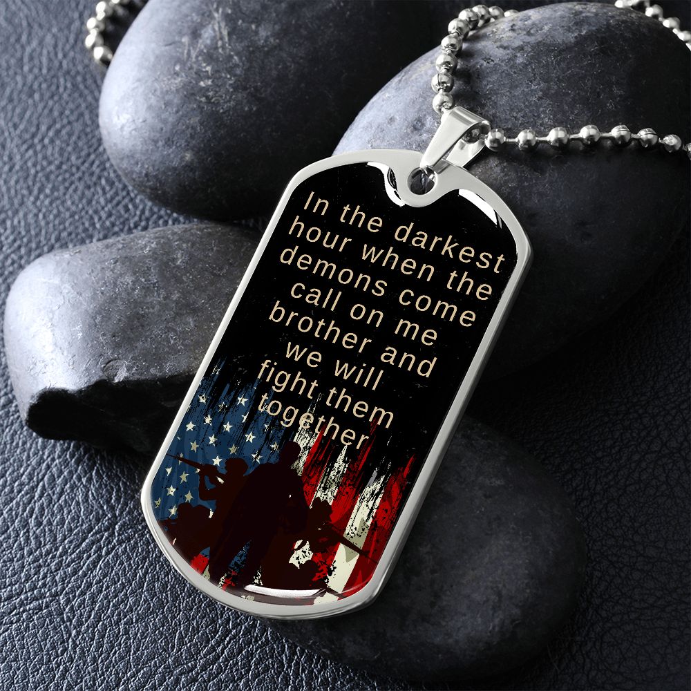 In The Darkest Hour Dog Tag Ball Chain