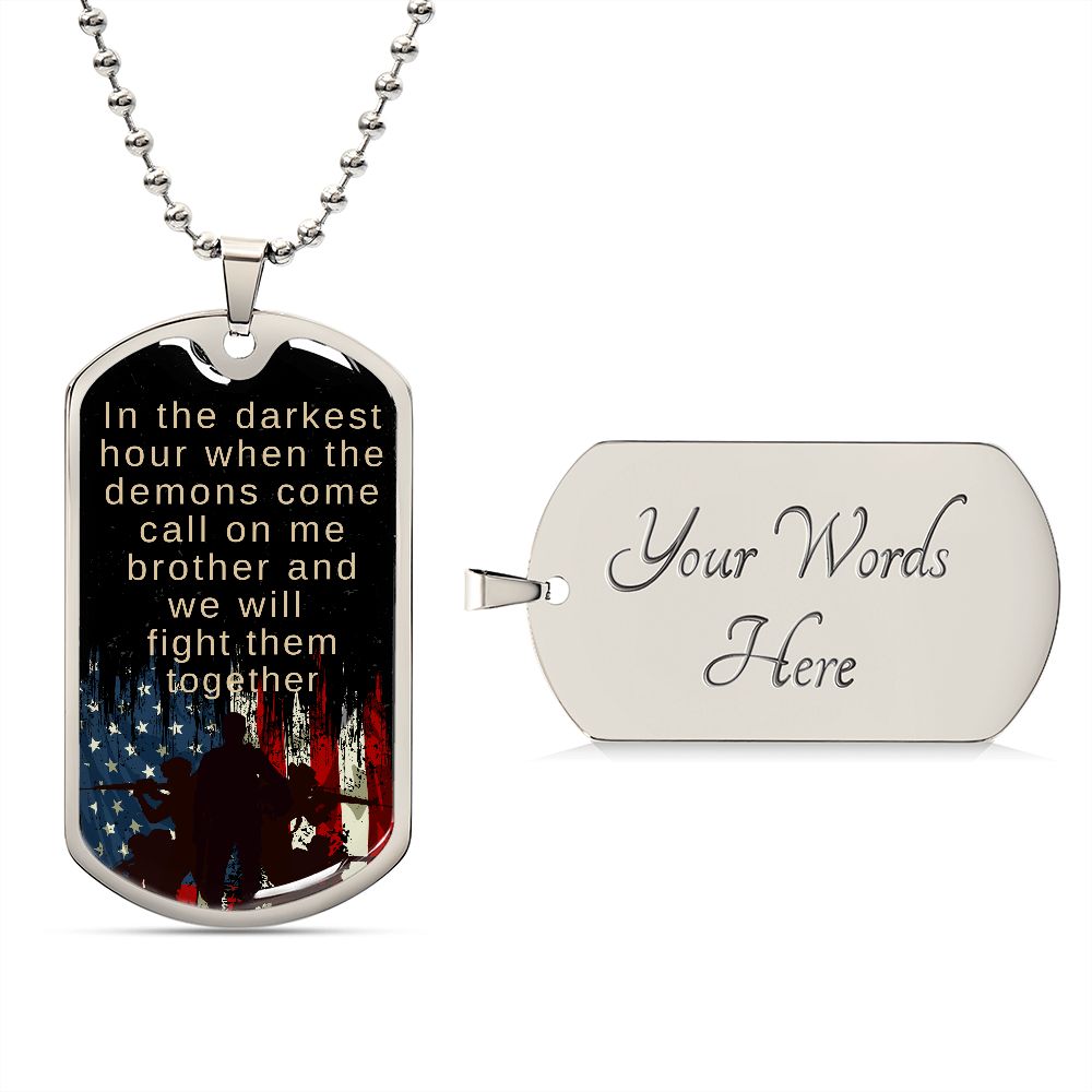 In The Darkest Hour Dog Tag Ball Chain