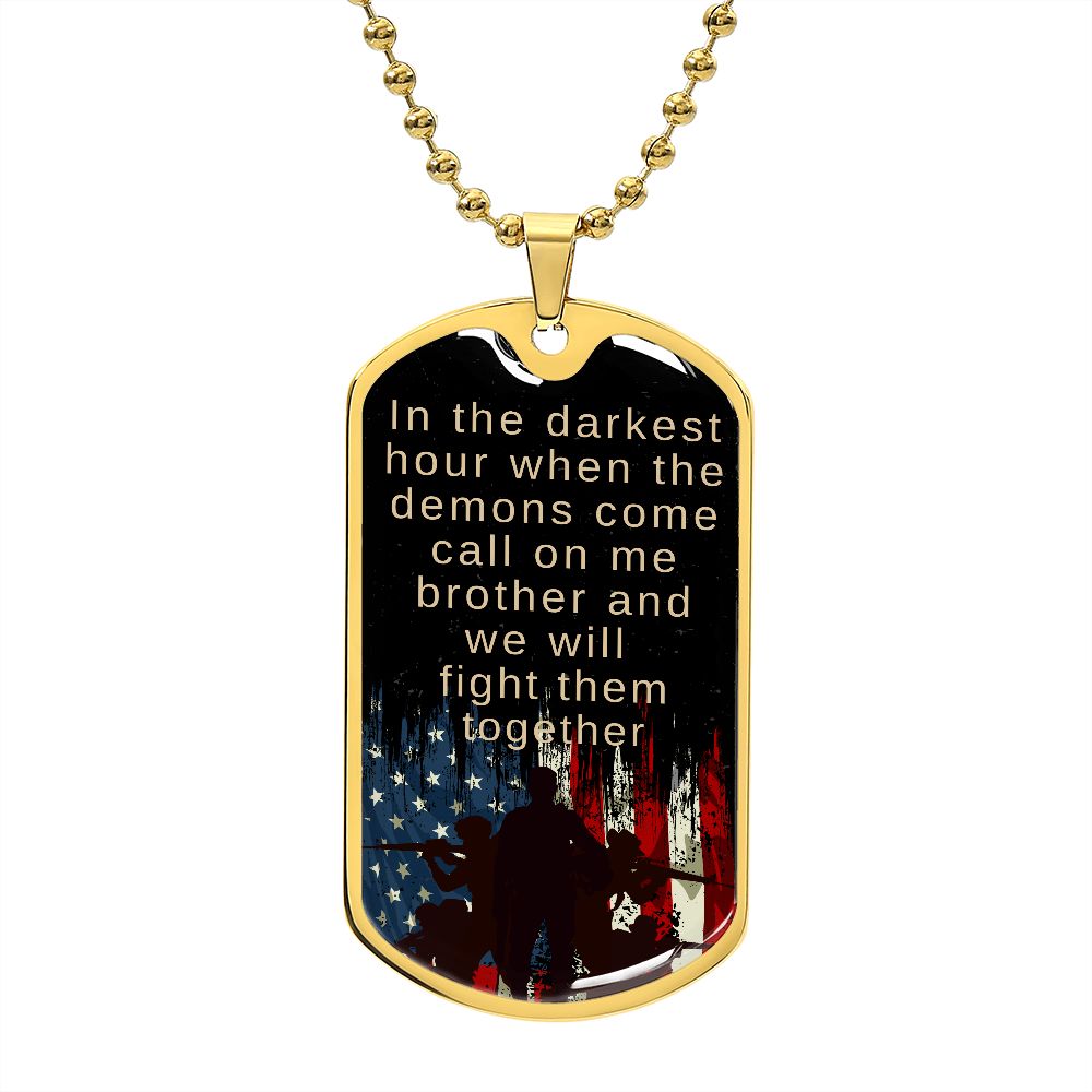 In The Darkest Hour Dog Tag Ball Chain