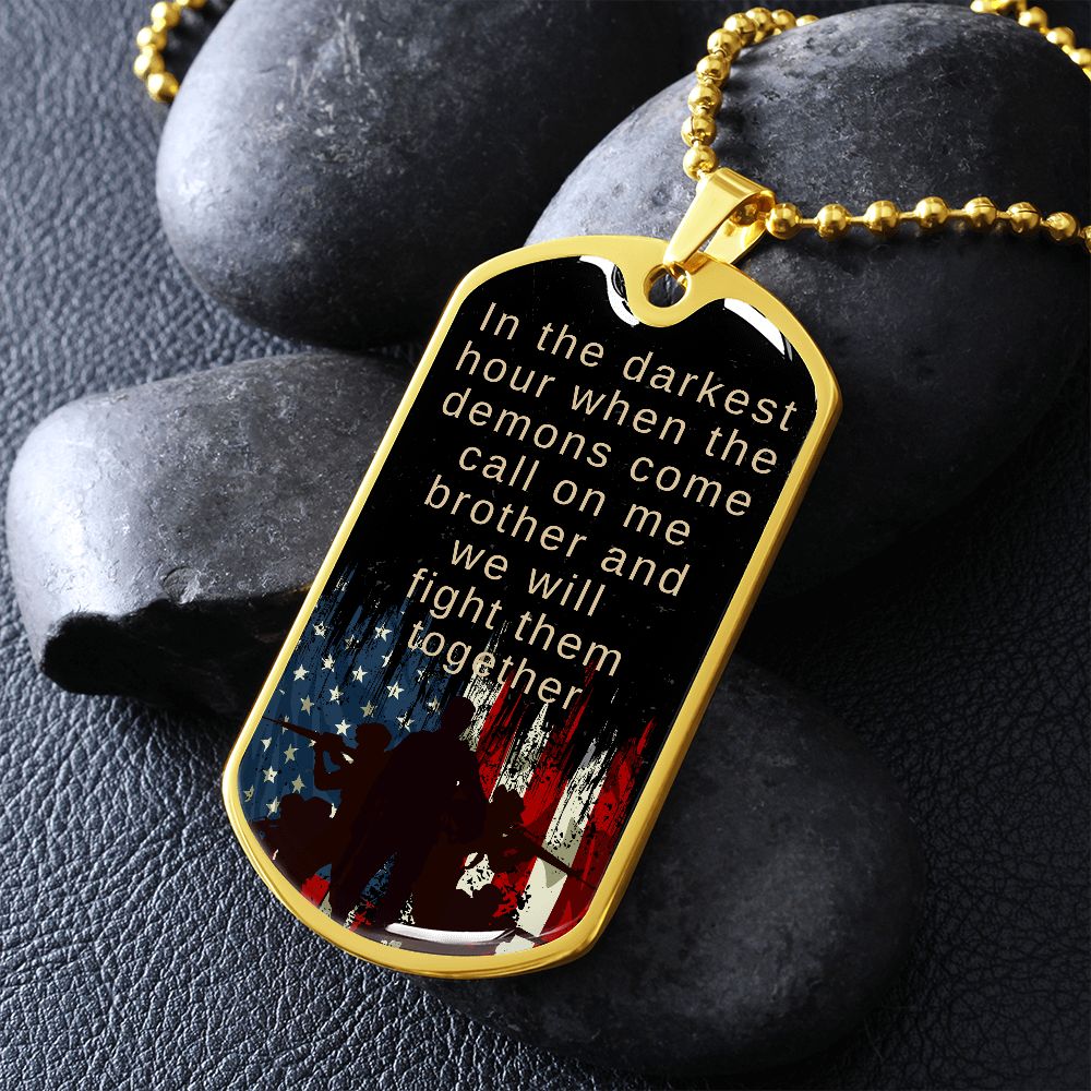 In The Darkest Hour Dog Tag Ball Chain