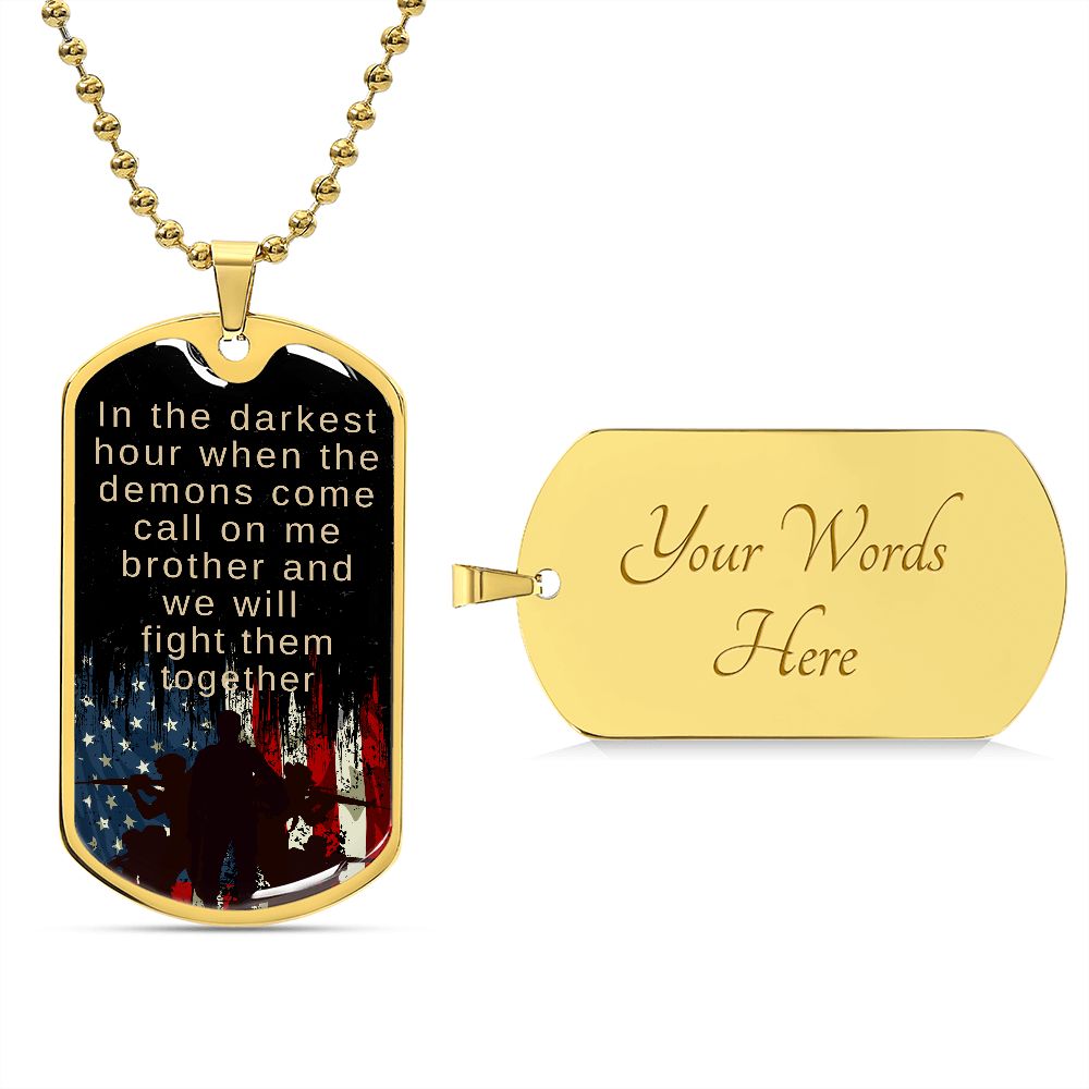 In The Darkest Hour Dog Tag Ball Chain