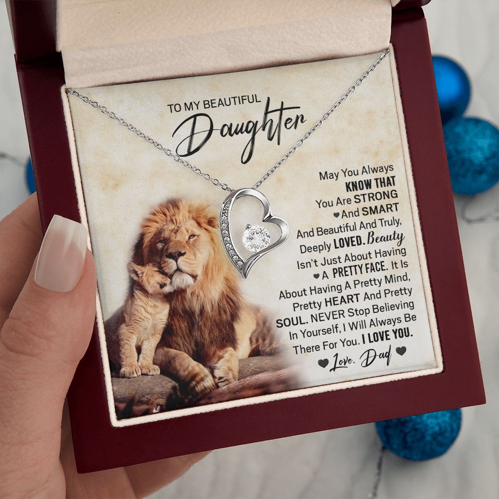 Daughter Pretty Lion Forever Love Necklace