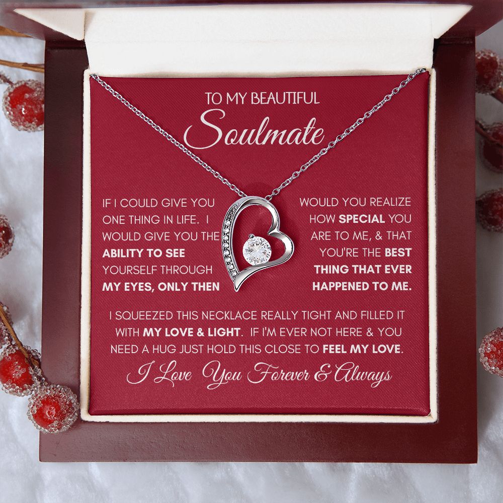 Beautiful Soulmate Special Red Forever Love Necklace