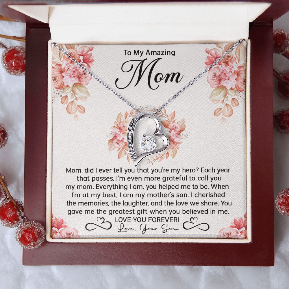 Mom Son My Hero Forever Love Necklace