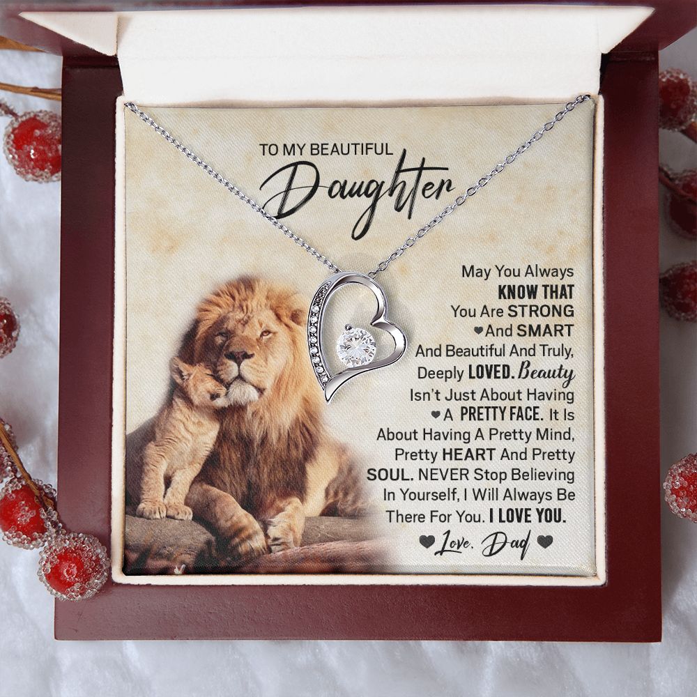 Daughter Pretty Lion Forever Love Necklace