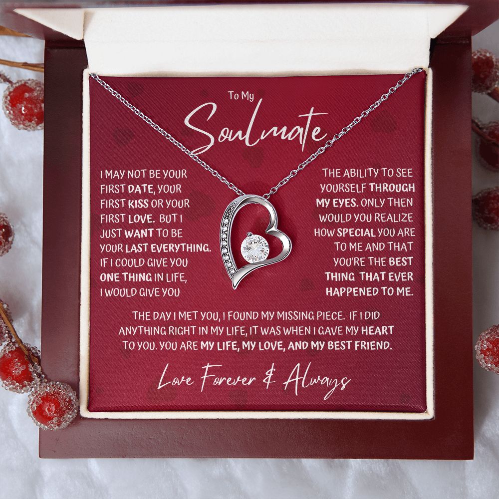 Soulmate Last Red Hearts Forever Love Necklace