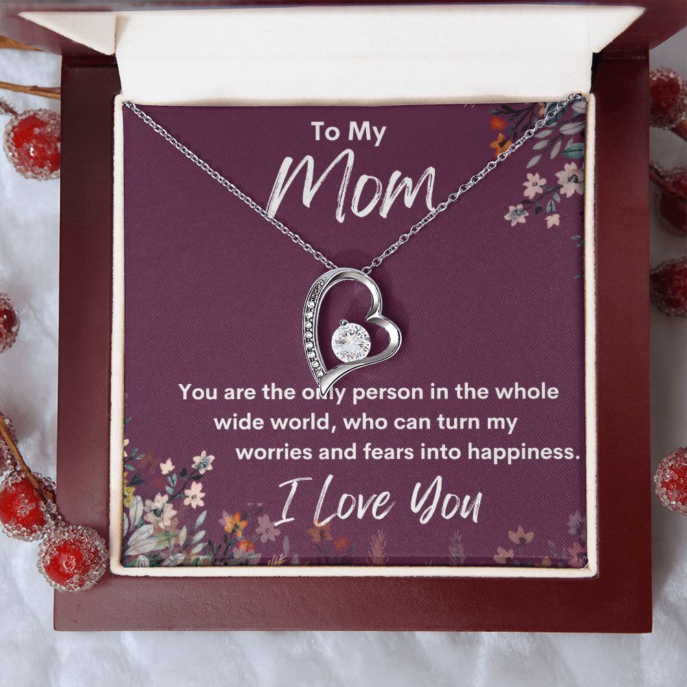 Mom The Only Person Wine Forever Love Necklace