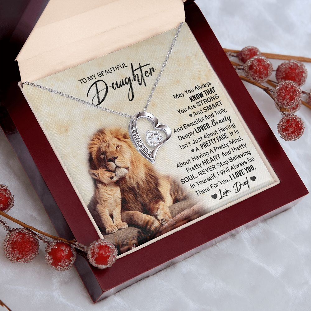 Daughter Pretty Lion Forever Love Necklace