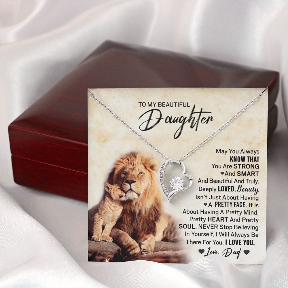 Daughter Pretty Lion Forever Love Necklace