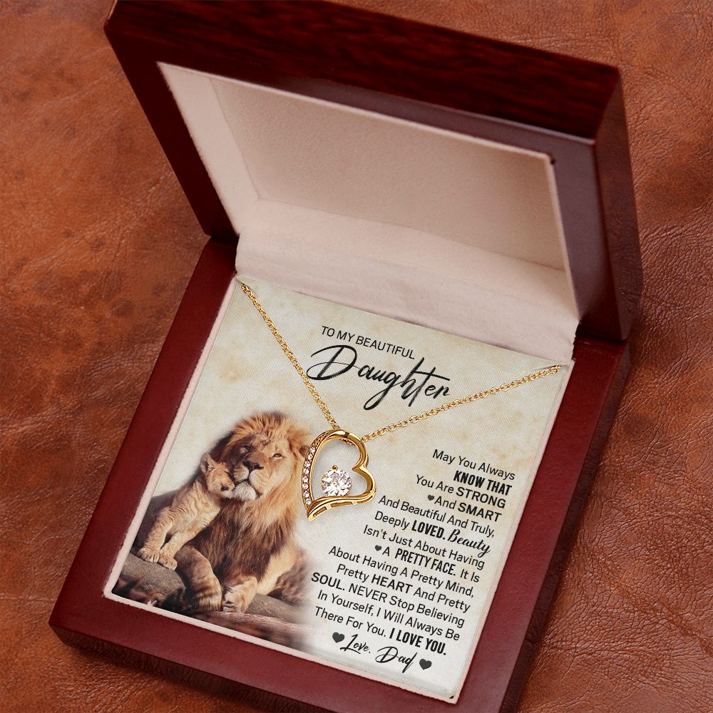 Daughter Pretty Lion Forever Love Necklace