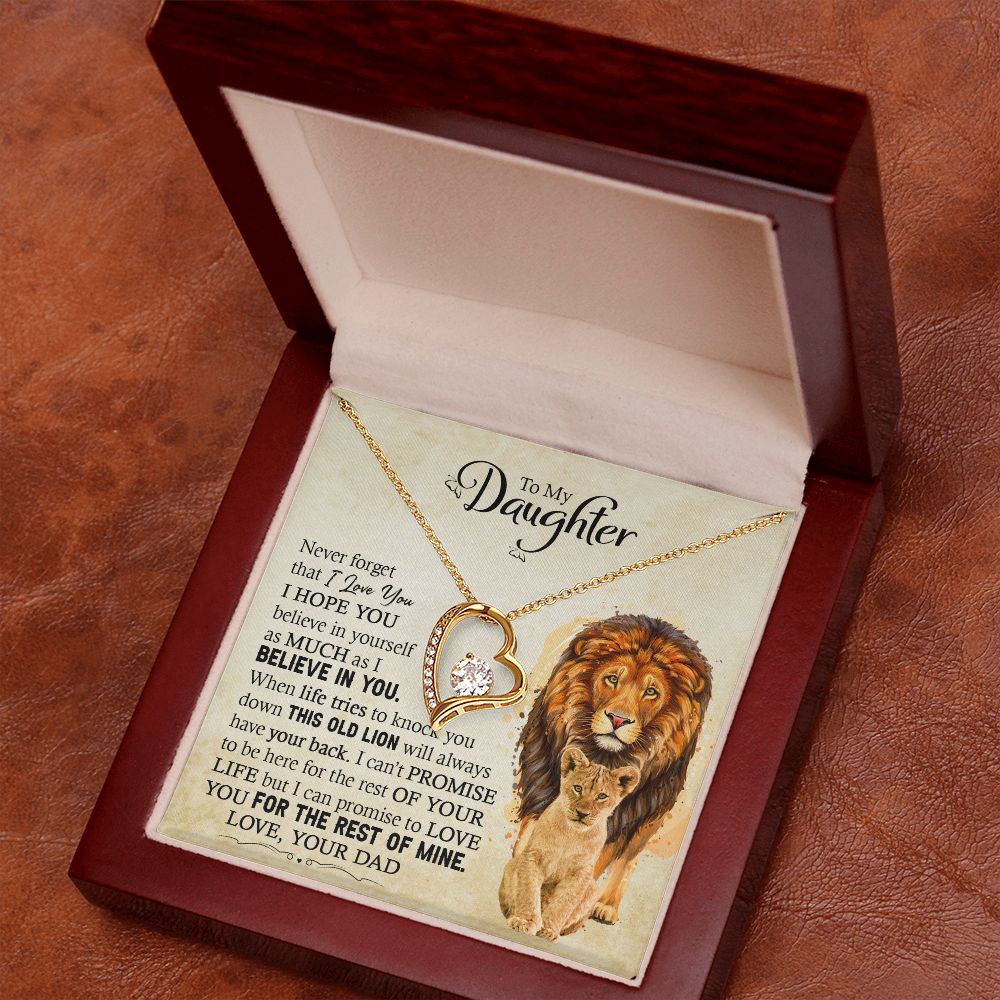 Daughter Dad Old Lion Promise Forever Love Necklace