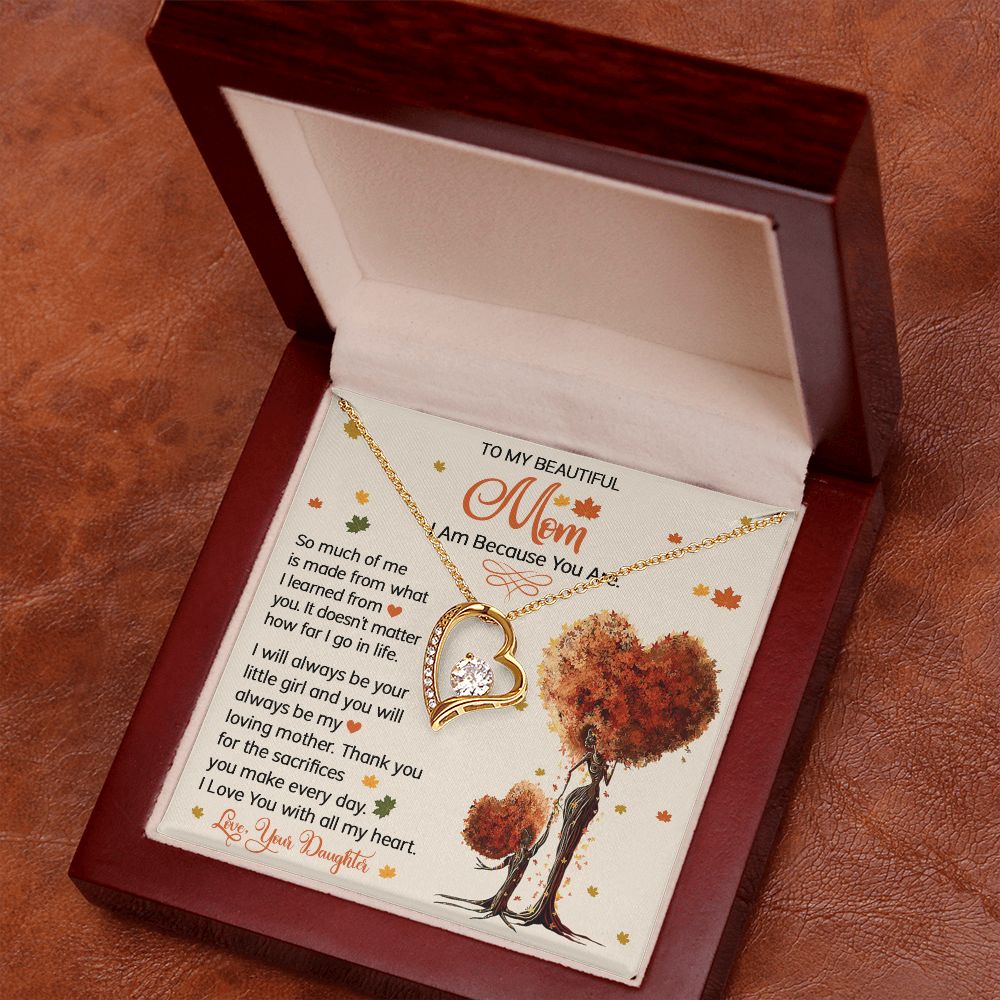 Mom Daughter I AM Forever Love Necklace