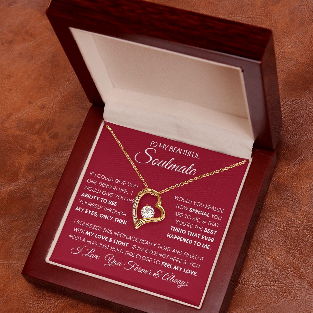 Beautiful Soulmate Special Red Forever Love Necklace