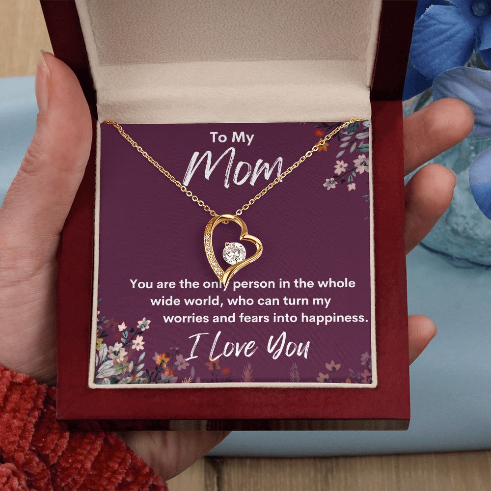 Mom The Only Person Wine Forever Love Necklace