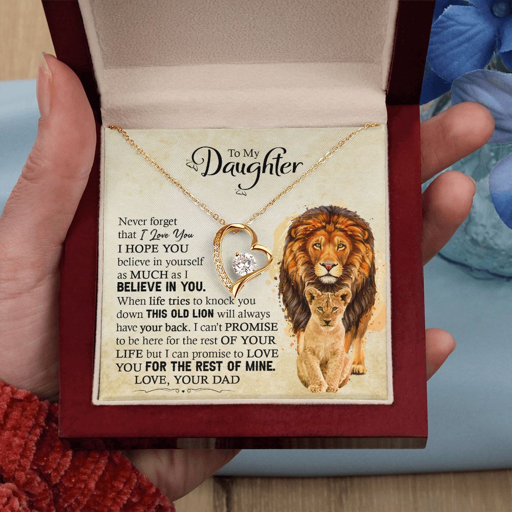 Daughter Dad Old Lion Promise Forever Love Necklace