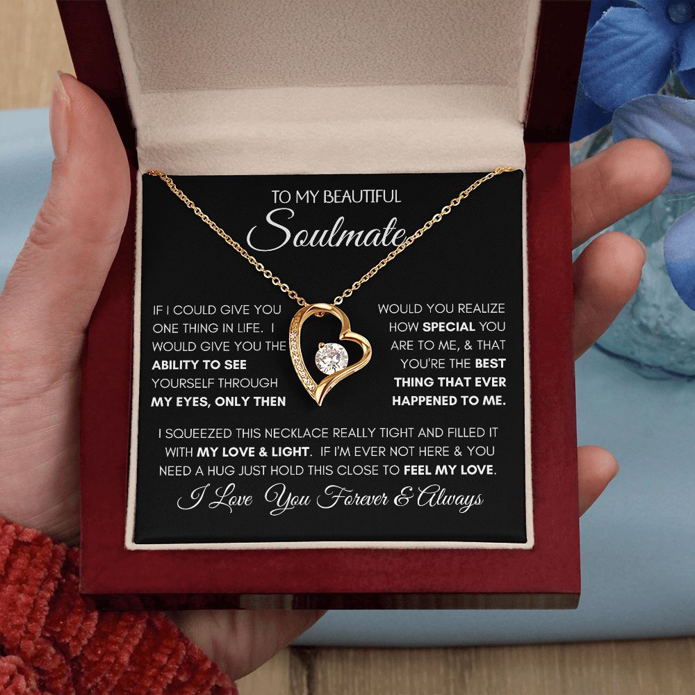 Beautiful Soulmate Special BLK Forever Love Necklace