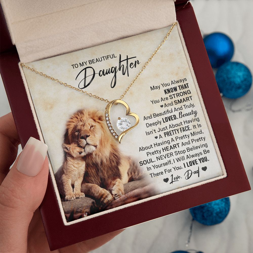 Daughter Pretty Lion Forever Love Necklace