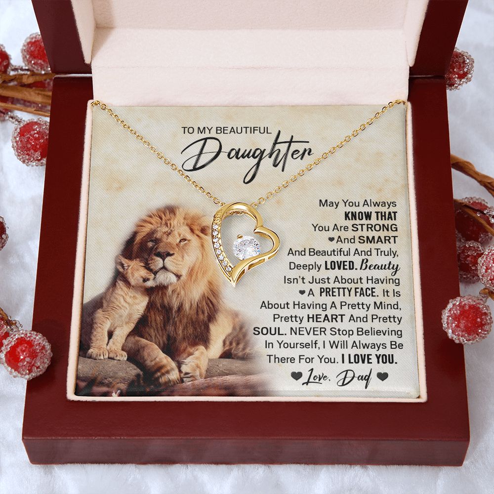 Daughter Pretty Lion Forever Love Necklace