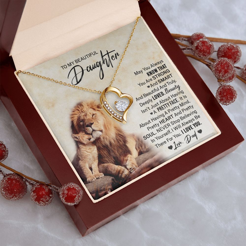 Daughter Pretty Lion Forever Love Necklace