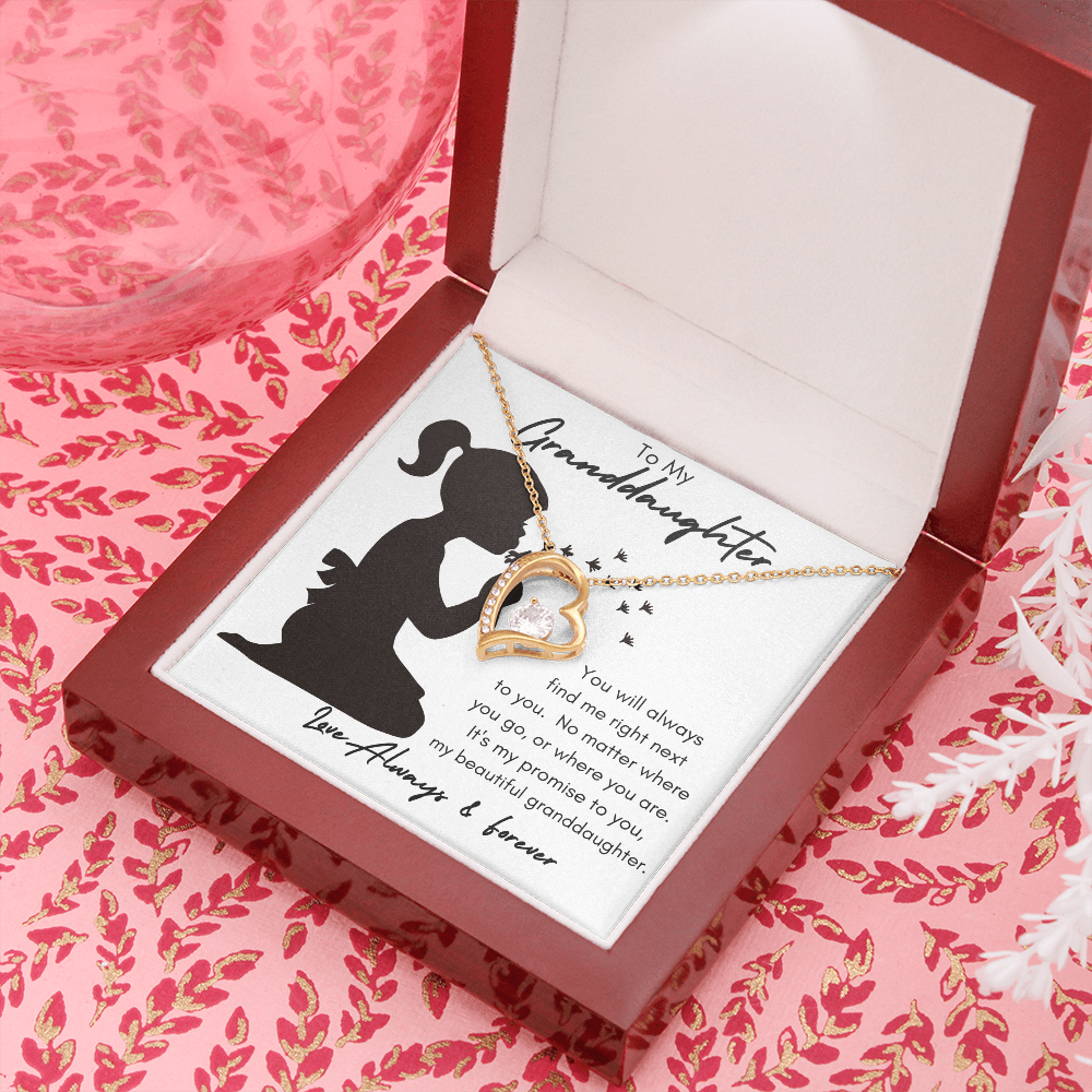 My Granddaughter Silhouette / Forever Love Necklace