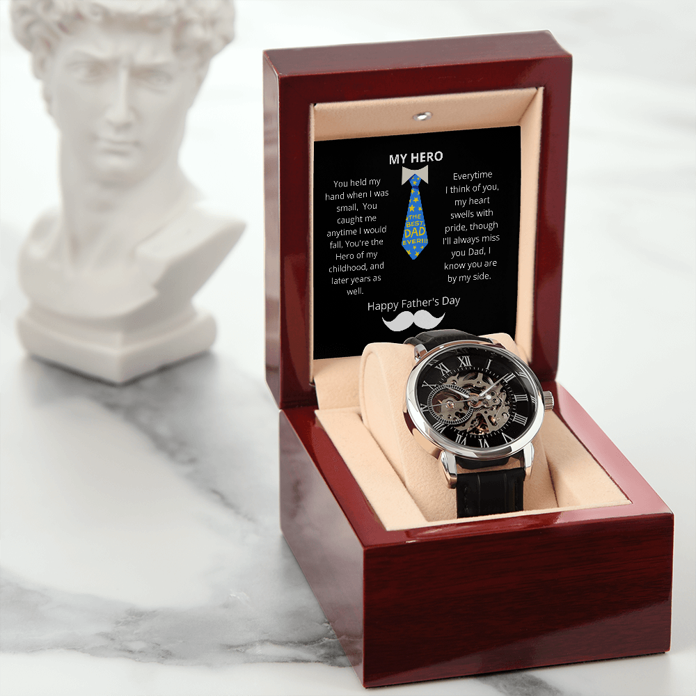 My Hero Tie Mustache / Men's Openwork Watch