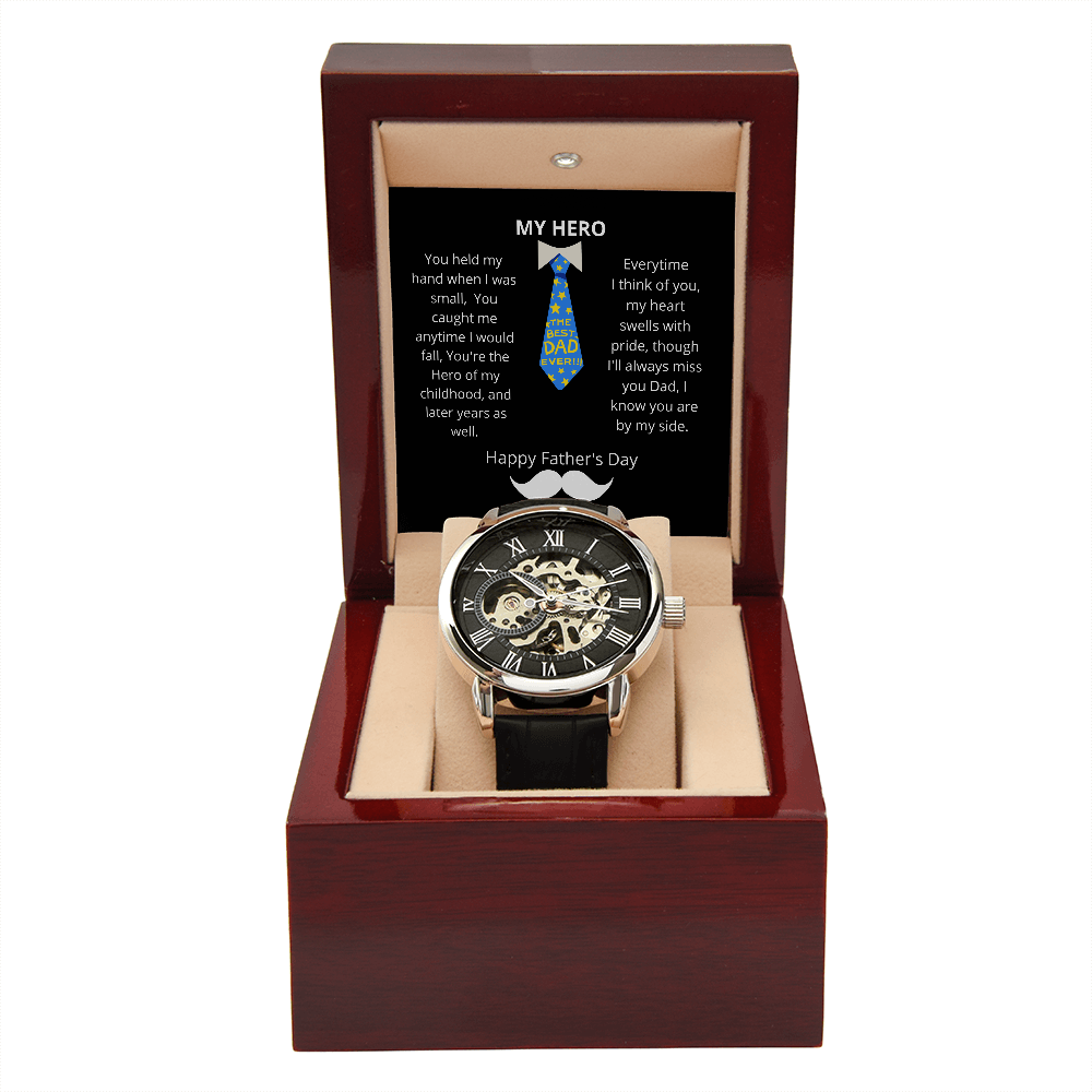 My Hero Tie Mustache / Men's Openwork Watch