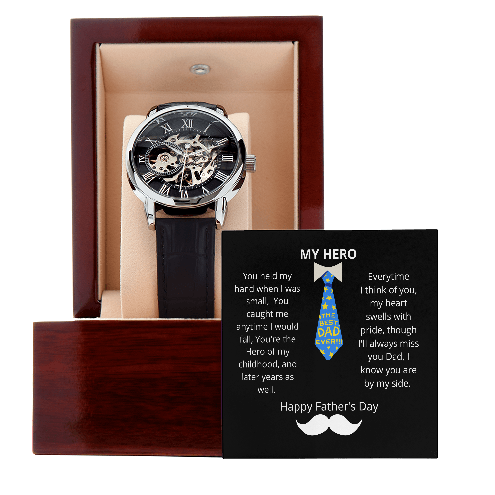 My Hero Tie Mustache / Men's Openwork Watch