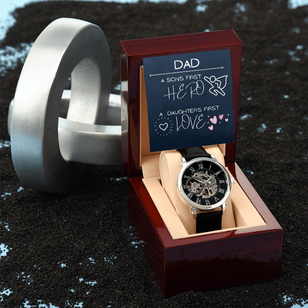 Dad First / Men's Openwork Watch