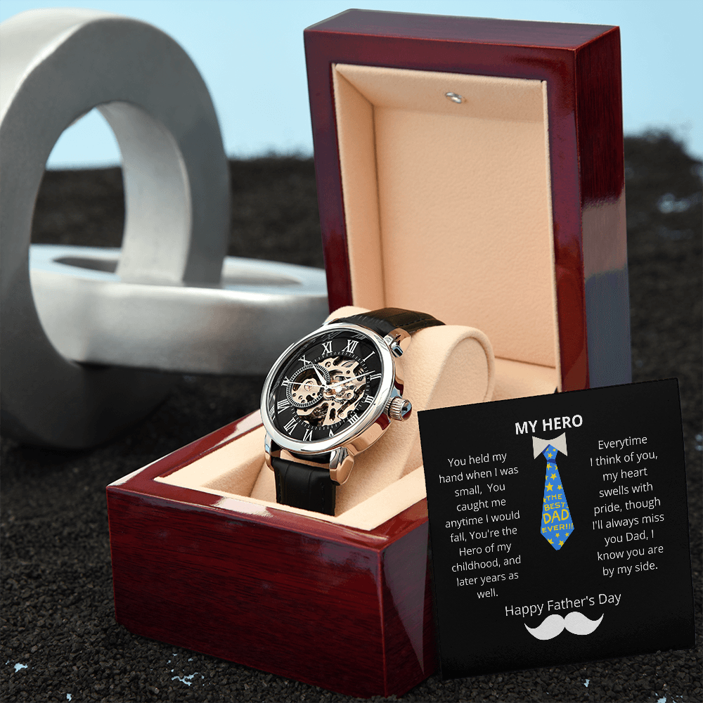 My Hero Tie Mustache / Men's Openwork Watch