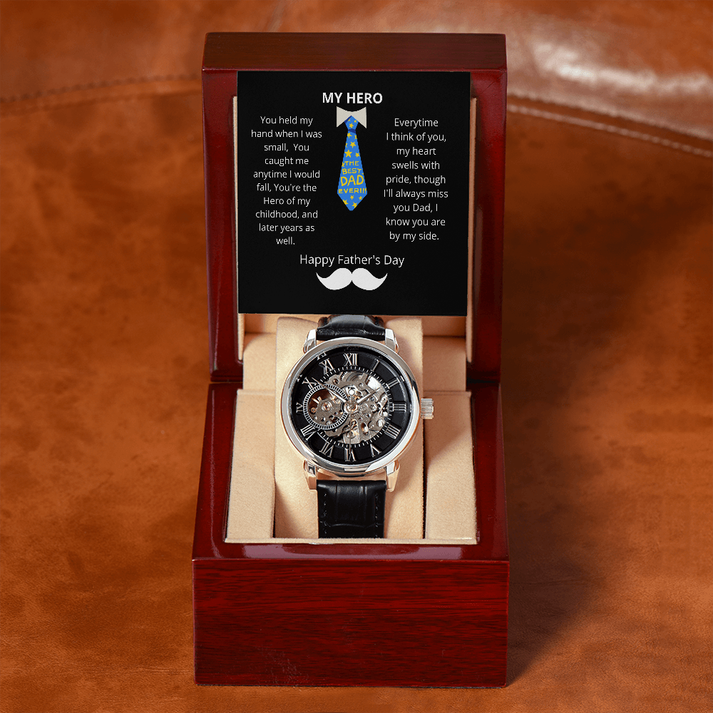 My Hero Tie Mustache / Men's Openwork Watch
