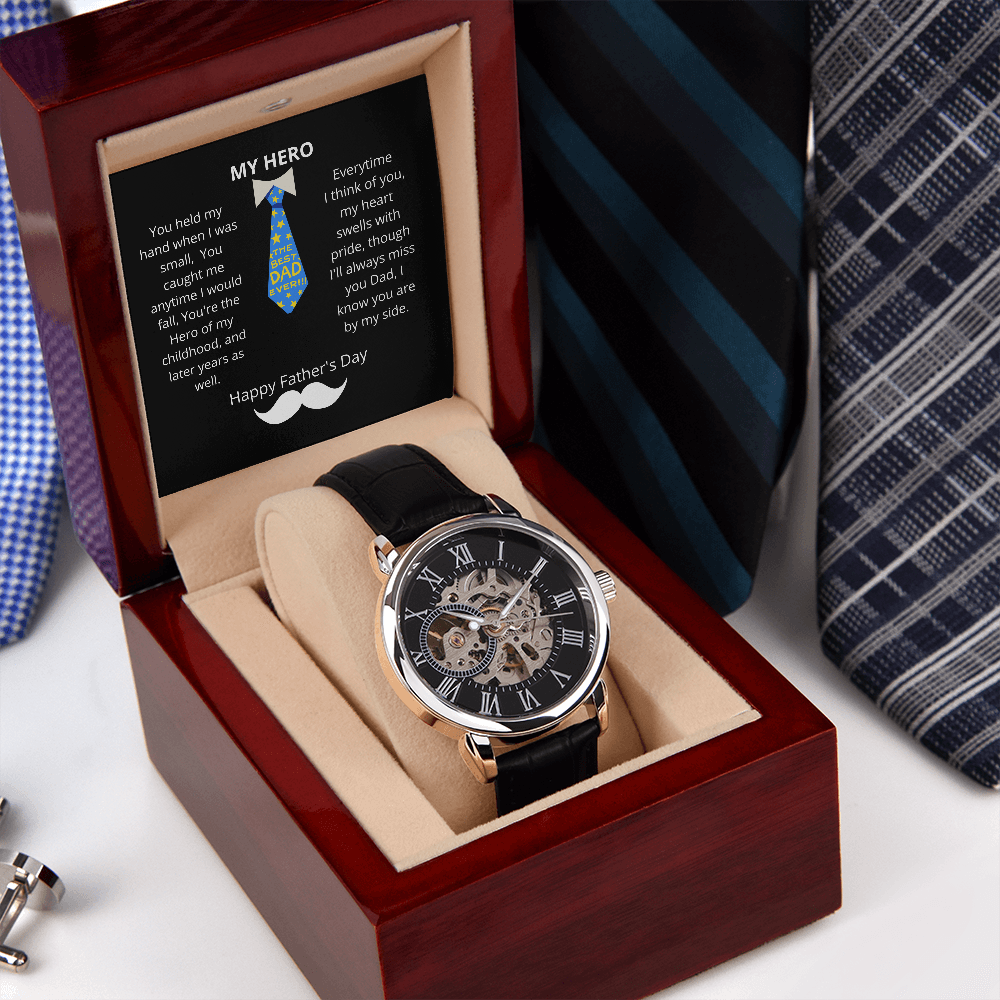 My Hero Tie Mustache / Men's Openwork Watch