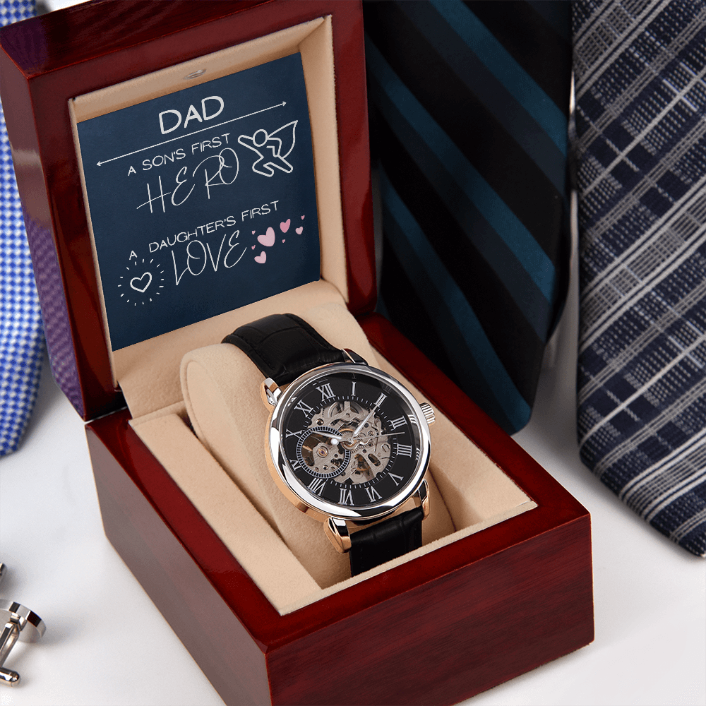 Dad First / Men's Openwork Watch